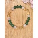 Jade, Citrine & Crystal Quartz Bracelet